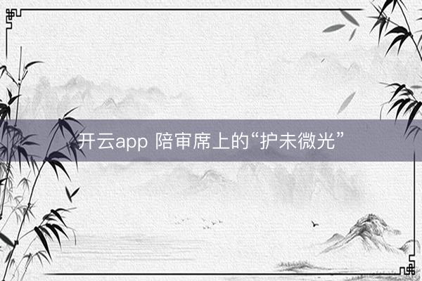开云app 陪审席上的“护未微光”