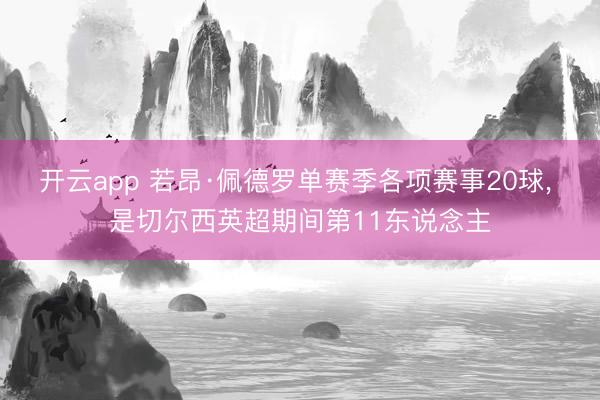 开云app 若昂·佩德罗单赛季各项赛事20球， 是切尔西英超期间第11东说念主