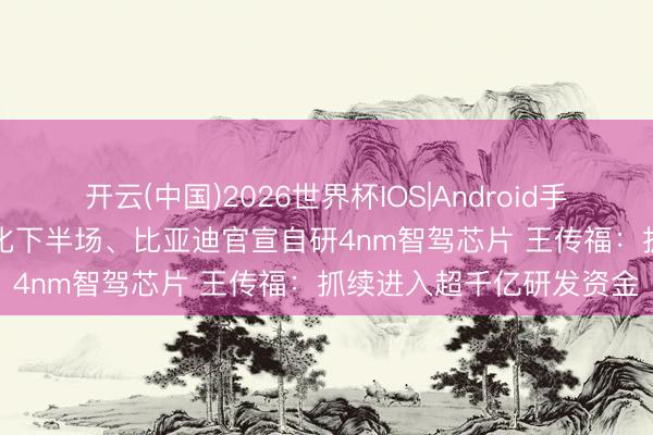 开云(中国)2026世界杯IOS|Android手机app下载 “敢为”智能化下半场、比亚迪官宣自研4nm智驾芯片 王传福:抓续进入超千亿研发资金