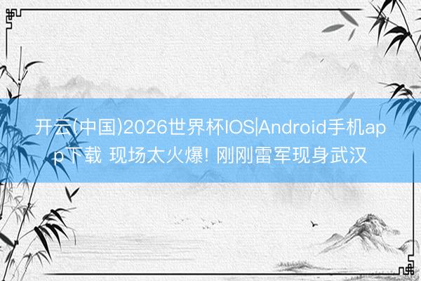 开云(中国)2026世界杯IOS|Android手机app下载 现场太火爆! 刚刚雷军现身武汉